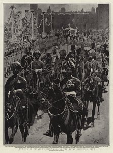 The Indian Cavalry Escort Passing the Royal Societies